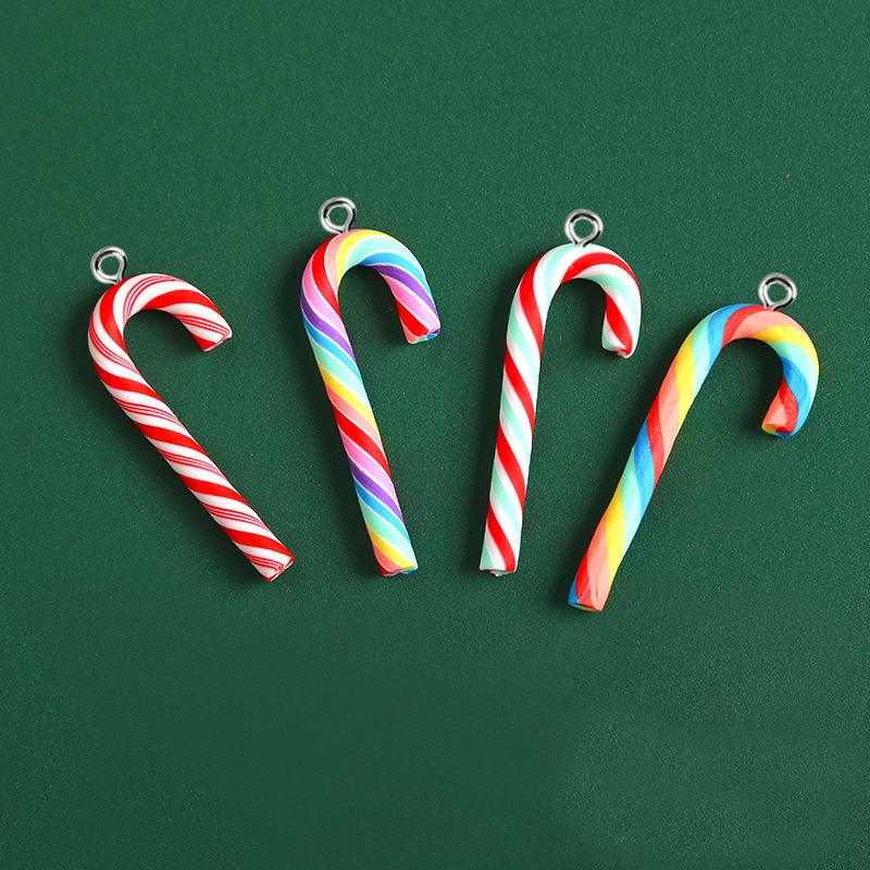 Resin Art Gift Ideas - 10pcs Cute Clay Christmas Pendants Charms