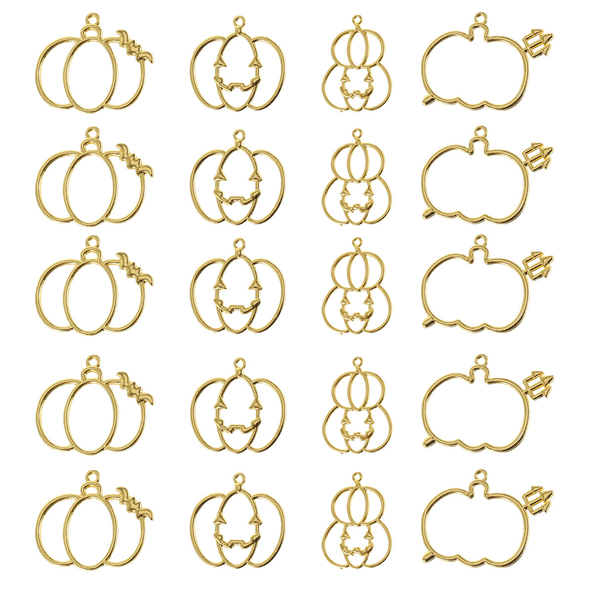 Resin Art Diy Kit - 20Pcs DIY Pumpkin Resin Pendant Mold