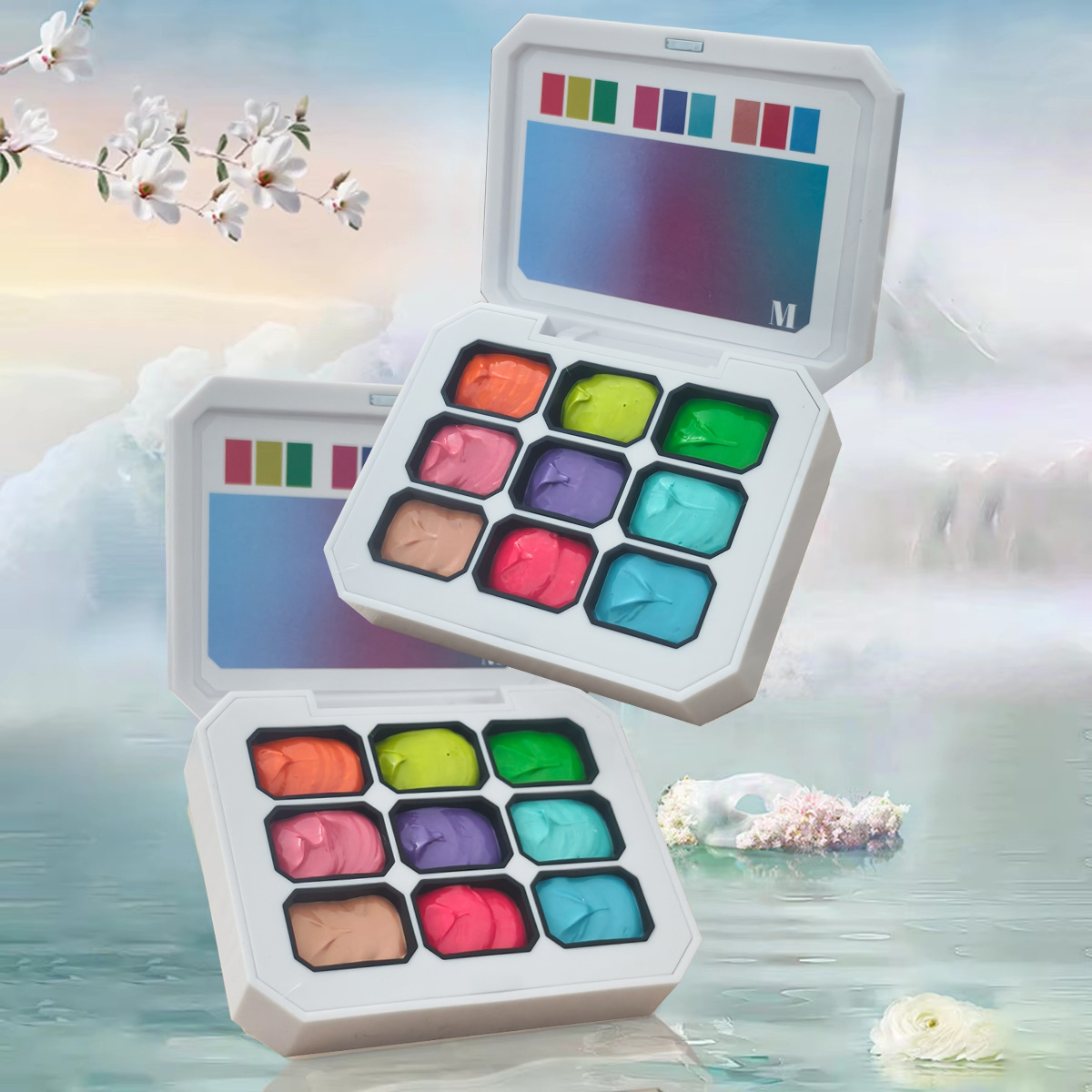 Resin Art Gel - 1pc 9-color solid nail polish pat