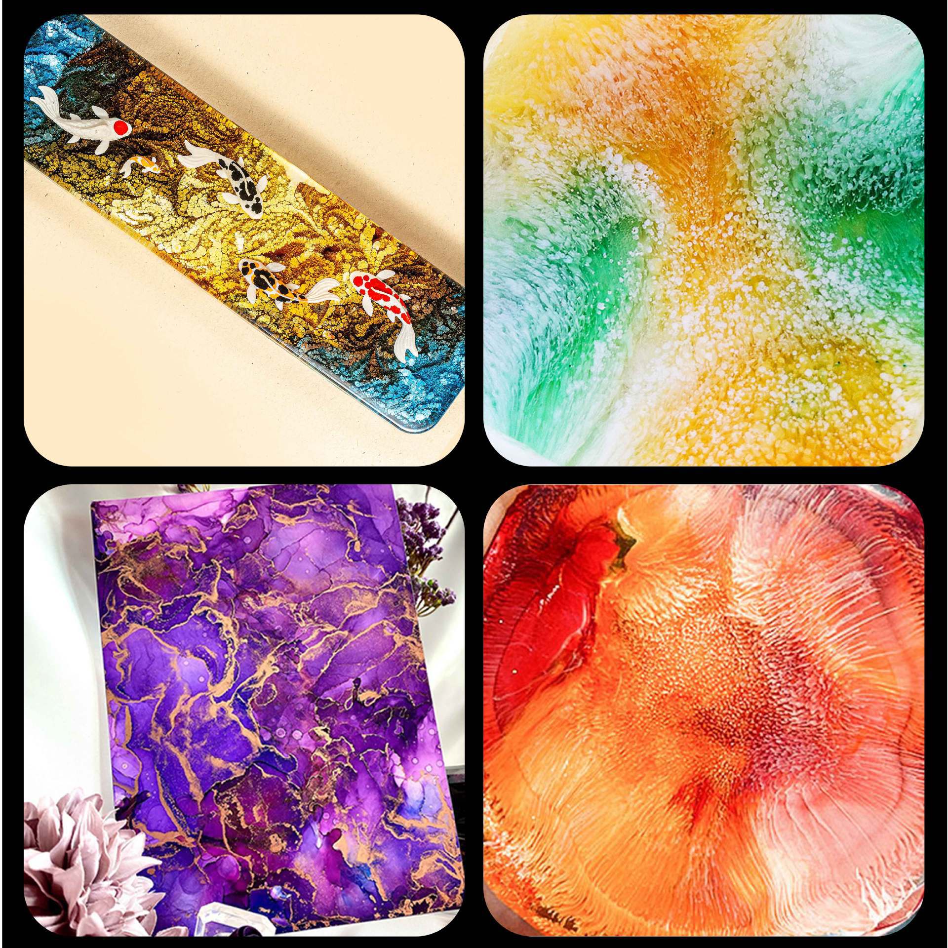 Resin Pigment Alcohol Ink - 24-Color Resin Dye for Epoxy –