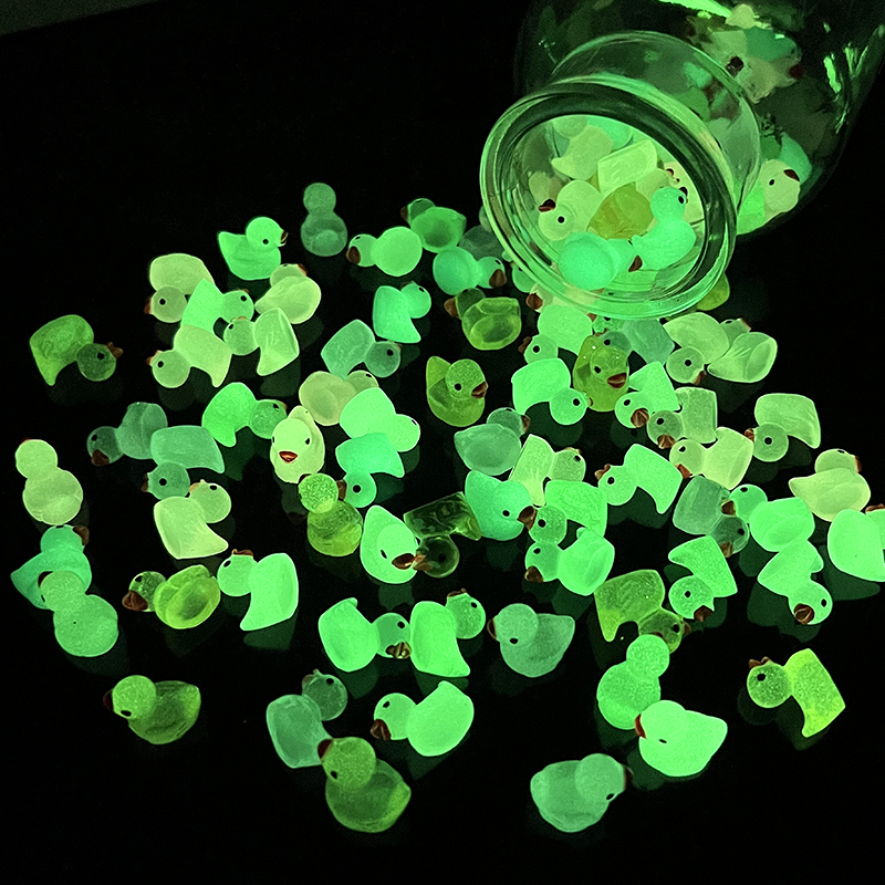 Resin Art Furniture - 10/20pcs Luminous Mini Colorful Ducks Ornament