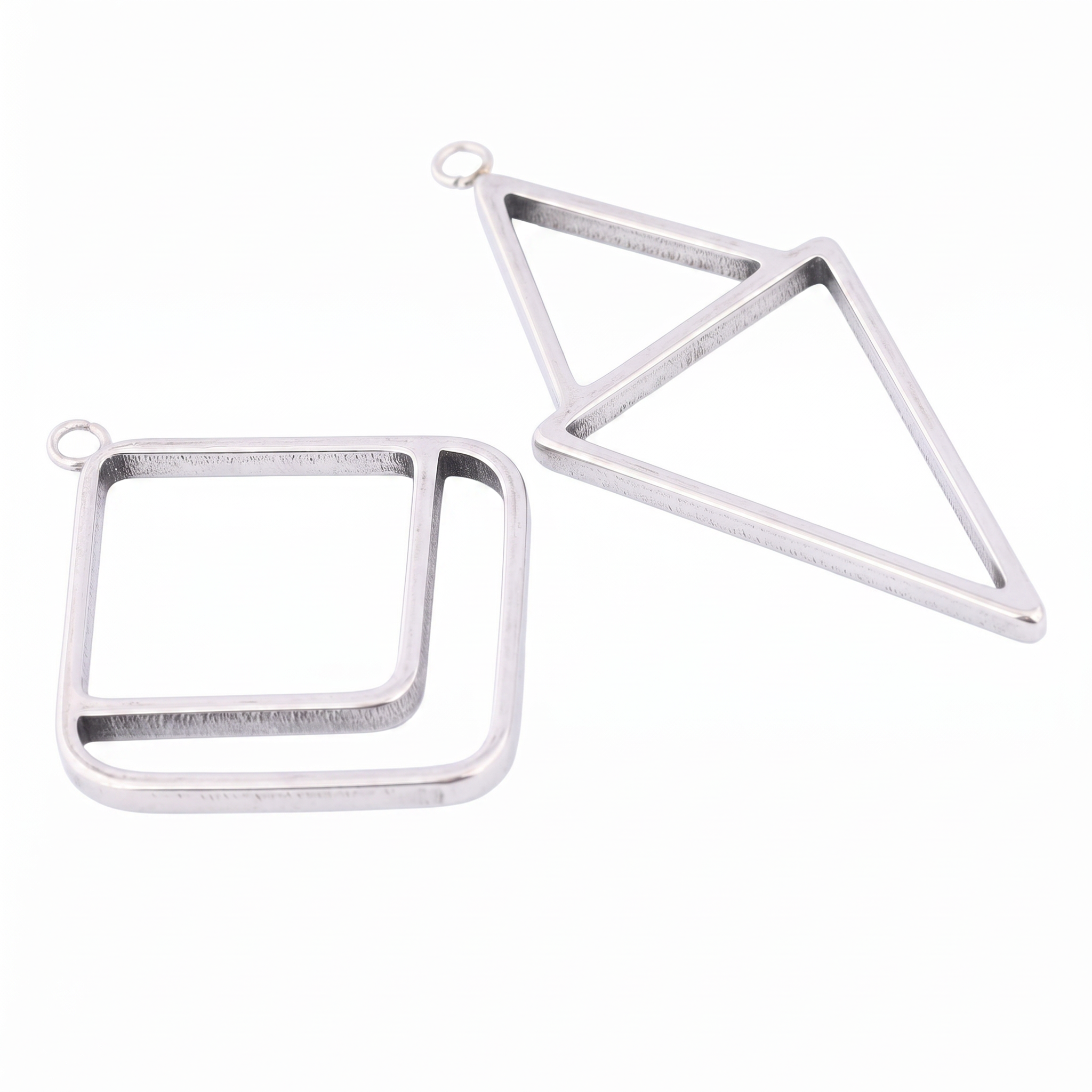 Resin Art Diy Kit - 10pcs Square Triangle 3mm Thick Open