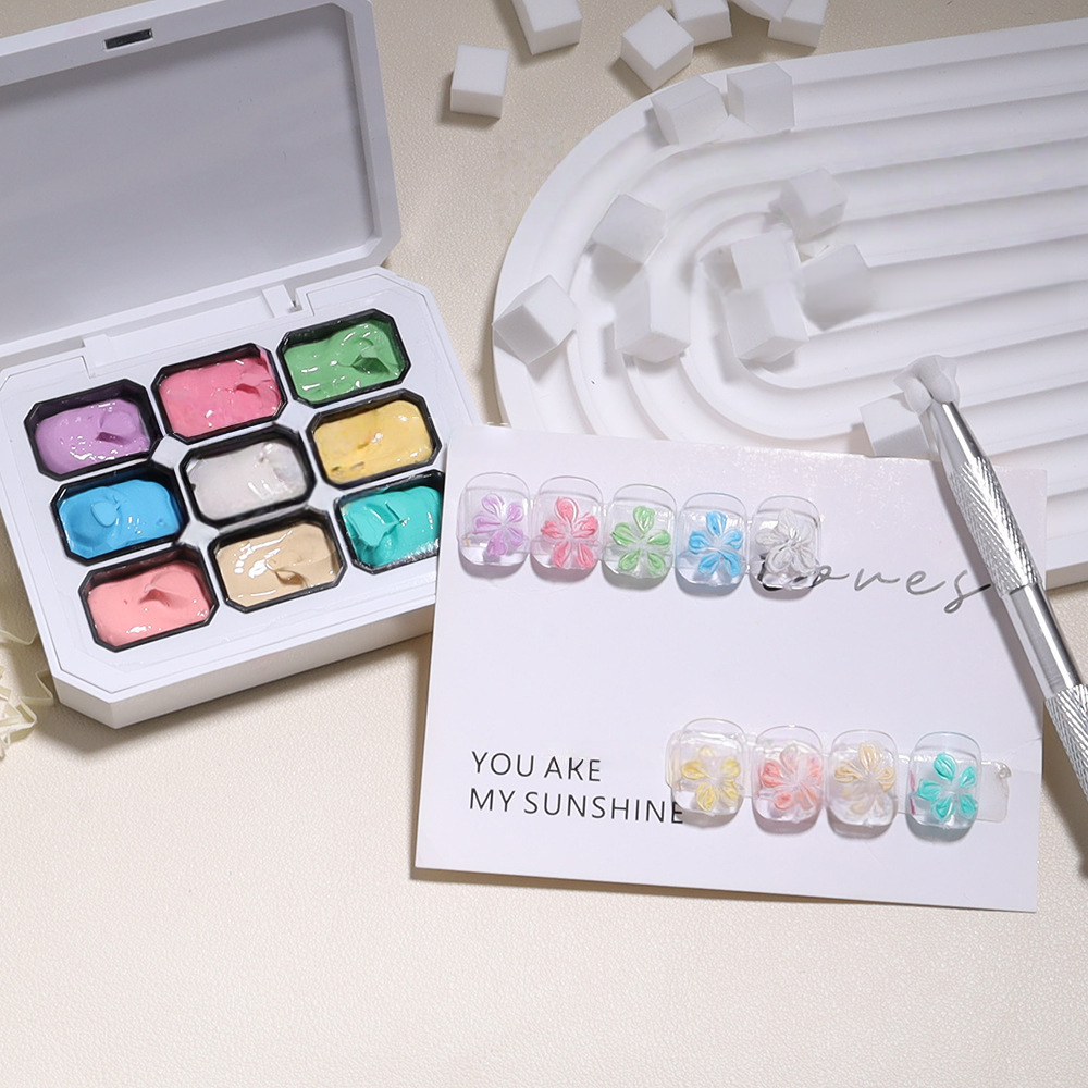 Resin Art Gel - 1pc 4/9Colors Patting Gel Gradient Color
