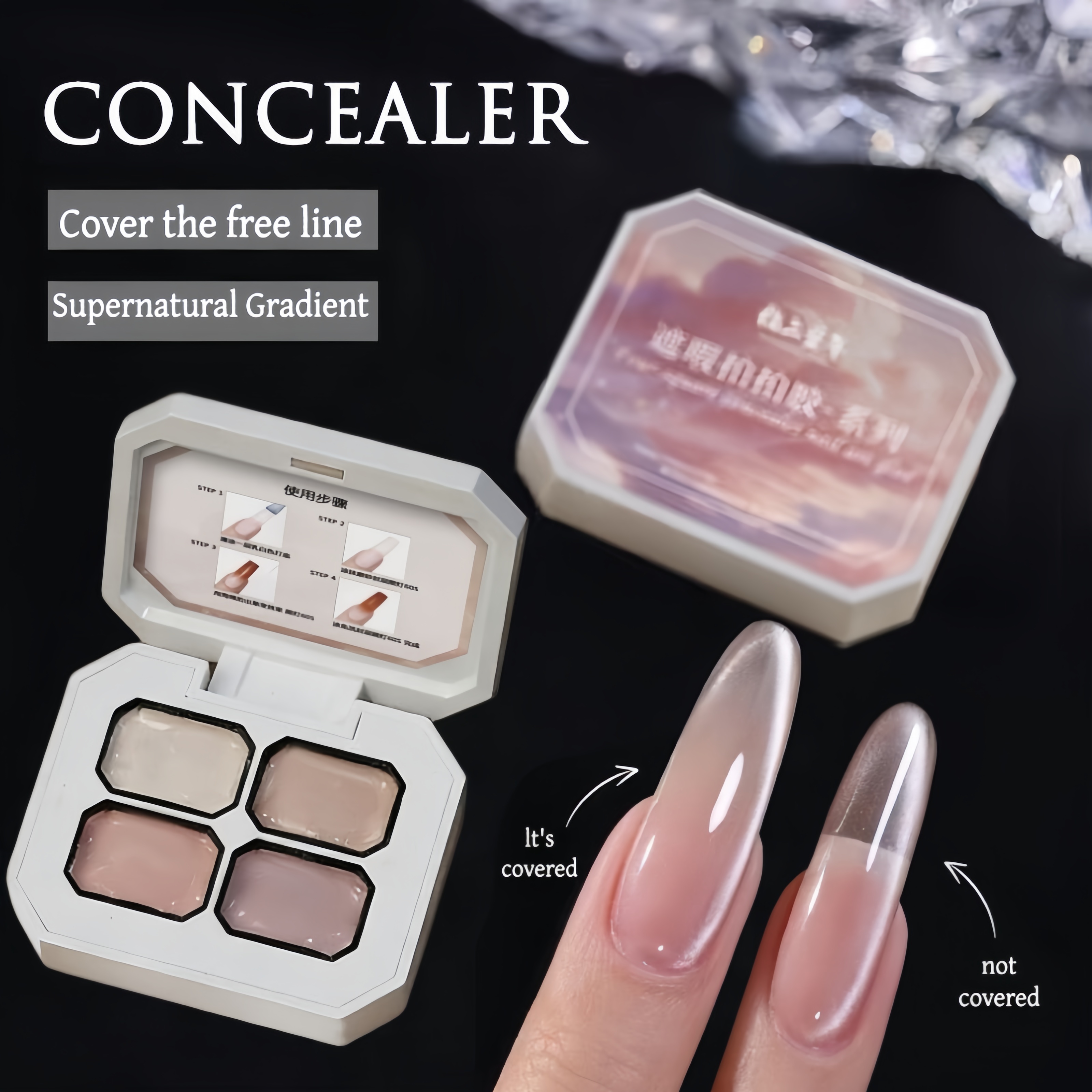 Resin Art Gel - 4 Colors Gradient pink ，nude Painting