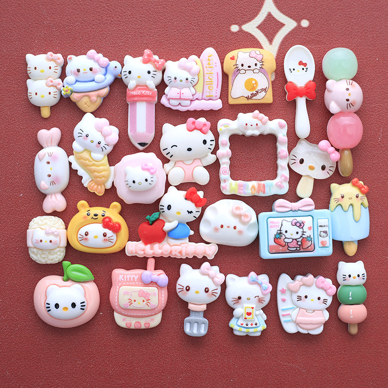 Resin Art Phone Case - 100pcs Kawaii Sanrio Hello Kitty Series