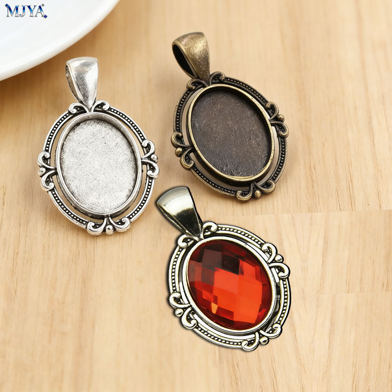 Resin Art Diy Kit - MJYA 10pcs Vintage Pendant Settings Inner