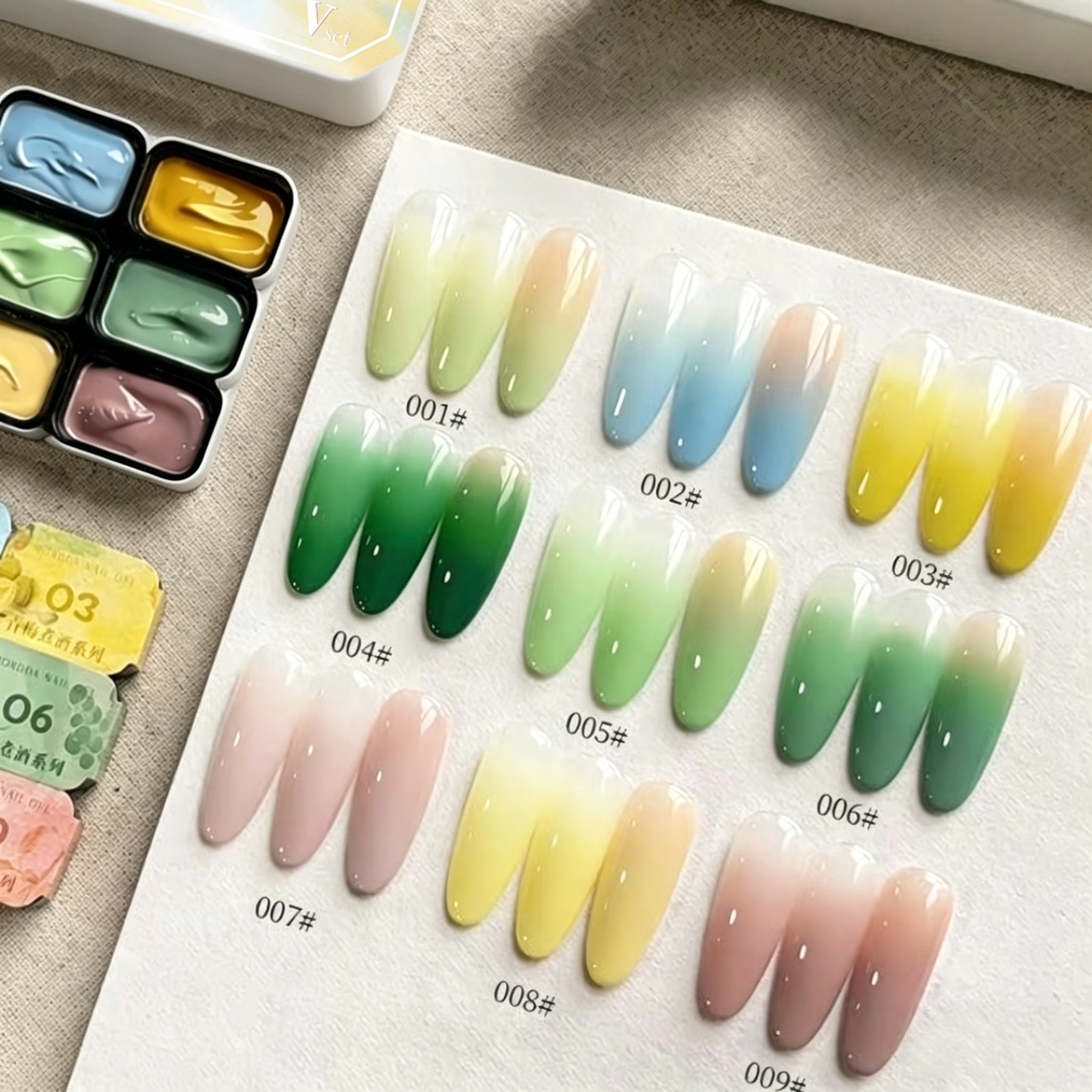 9-color solid nail polish,Bean - Resin Art Gel recension och pris