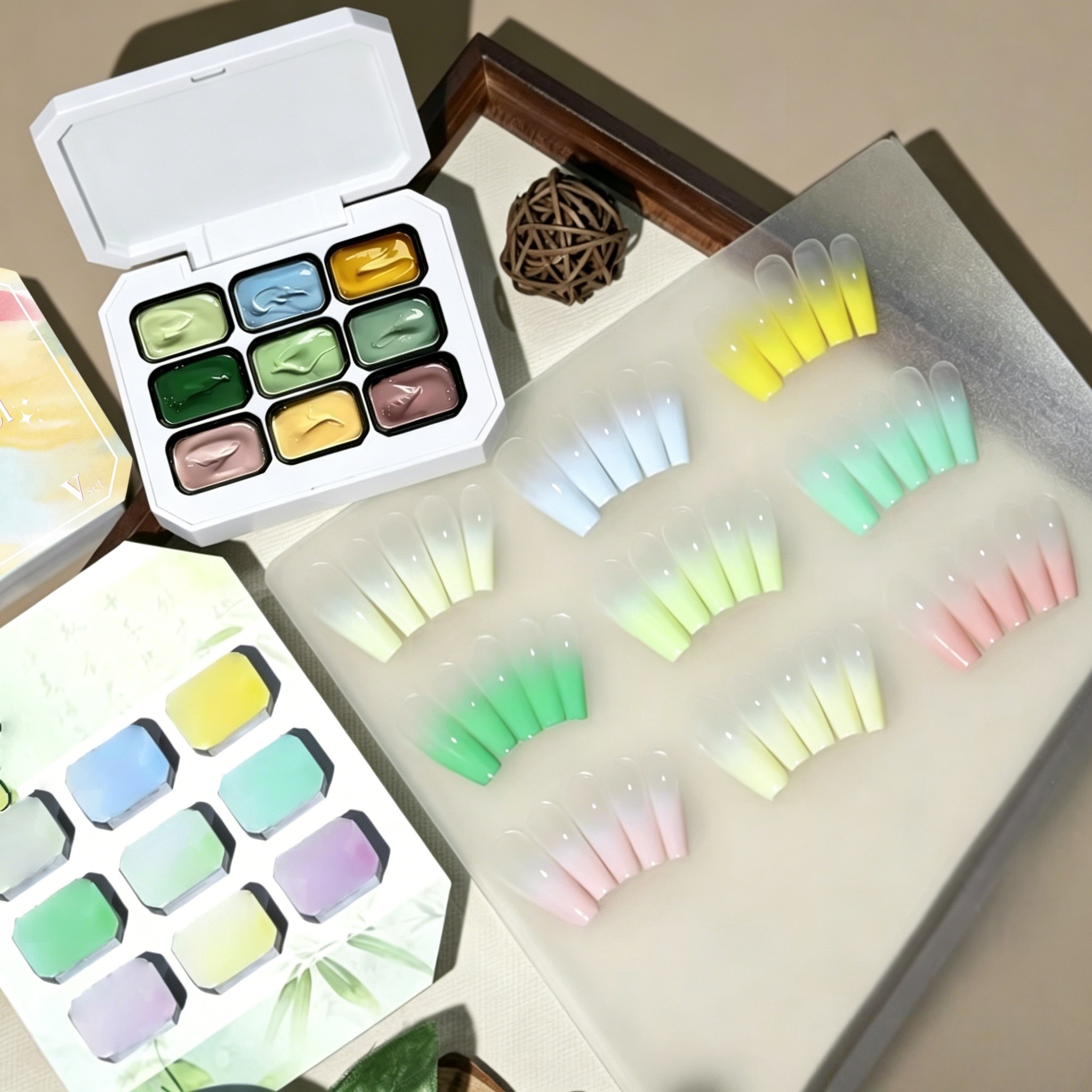 9-color solid nail polish,Bean - Resin Art Gel recension och pris