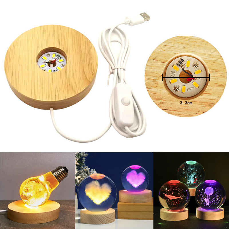 Resin Art Display Round Wood C - Resin Art Stand recension och pris