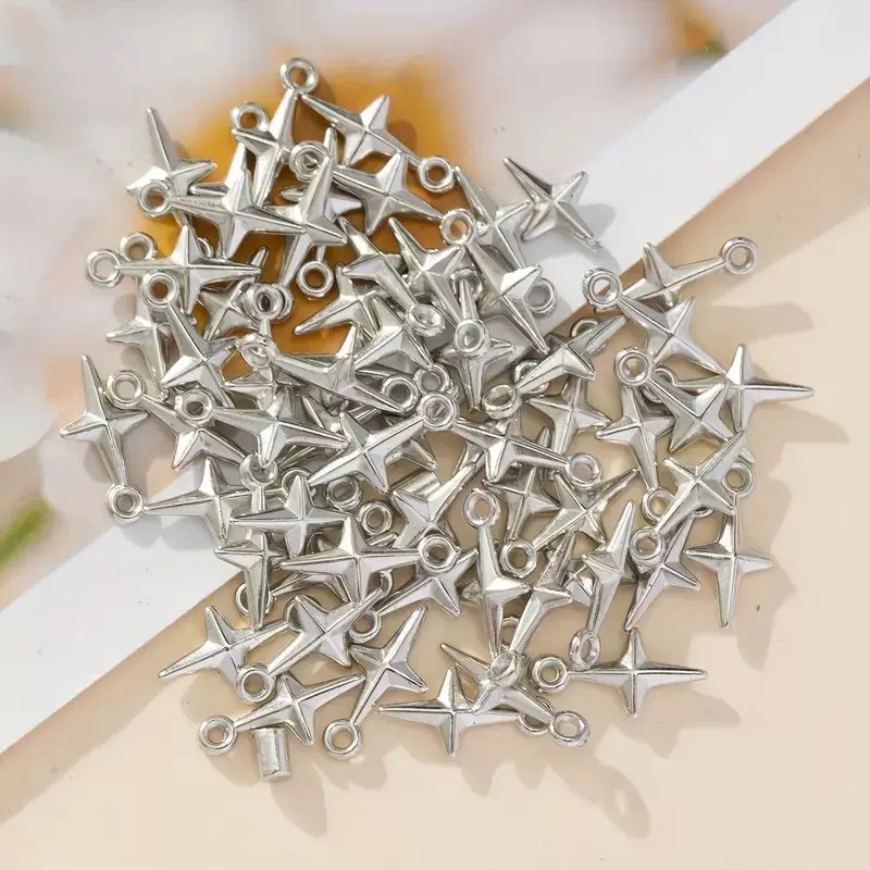 100pcs 16x8mm Charms Shining S - Resin Art Gift Ideas recension och pris