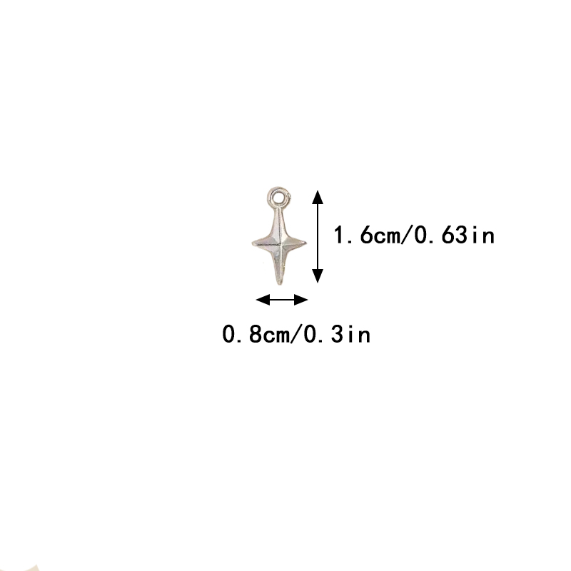 100pcs 16x8mm Charms Shining S - Resin Art Gift Ideas recension och pris