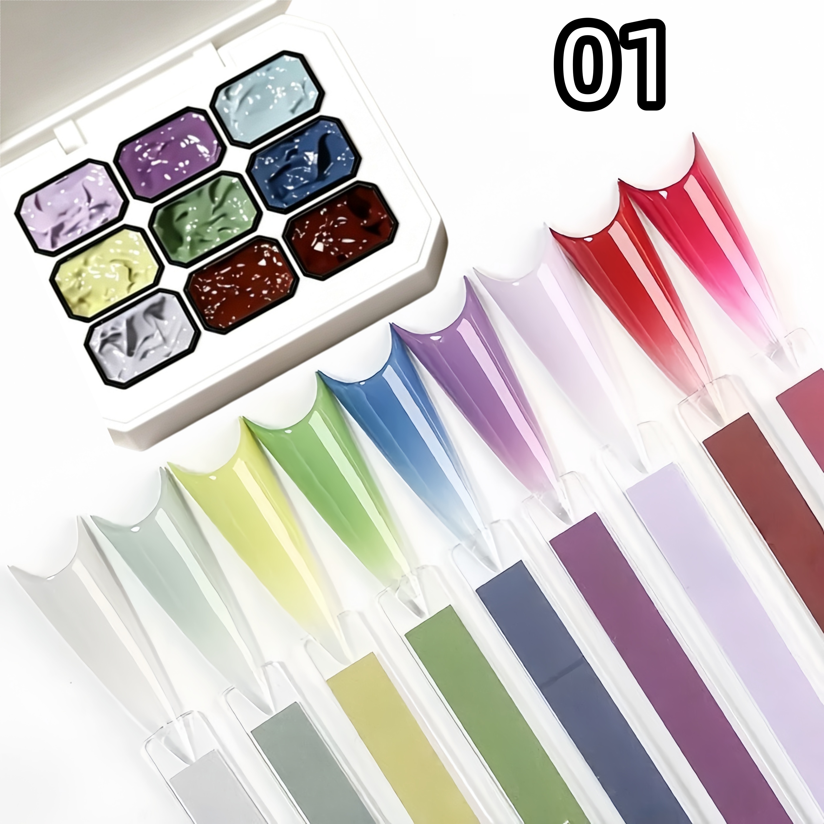 1pc solid  9-grid color painti - Resin Art Gel recension och pris