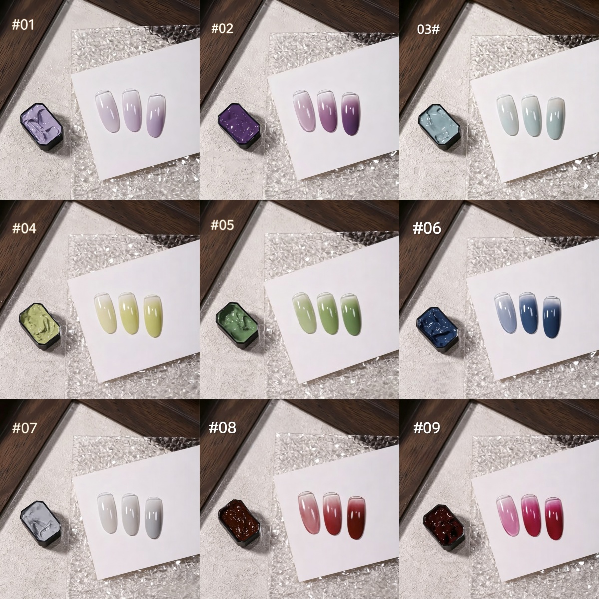 1pc solid  9-grid color painti - Resin Art Gel recension och pris