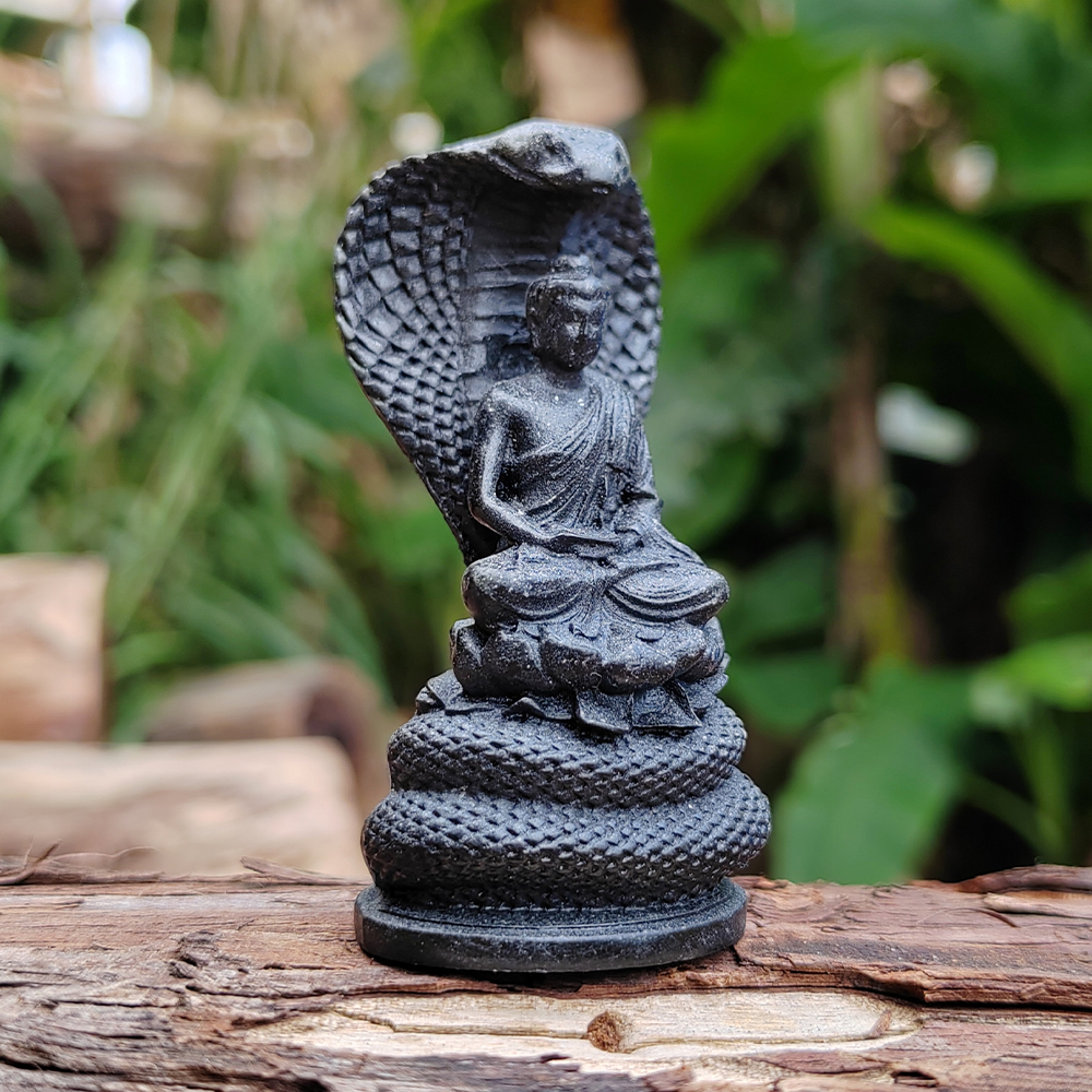 Snake-Guarding-Buddha Sculptur - Resin Art Decoration Items recension och pris