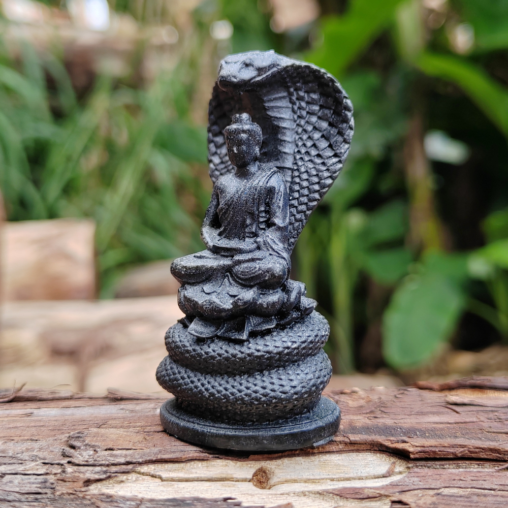 Snake-Guarding-Buddha Sculptur - Resin Art Decoration Items recension och pris