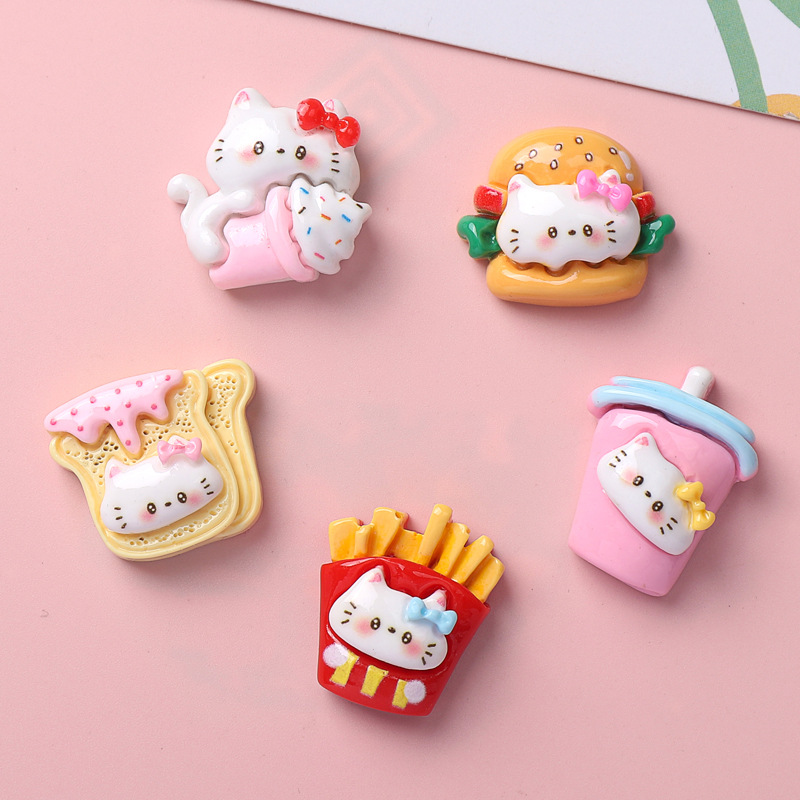 10/100PCS Cartoon glossy food, - Resin Art Phone Case recension och pris
