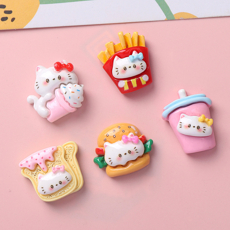 10/100PCS Cartoon glossy food, - Resin Art Phone Case recension och pris