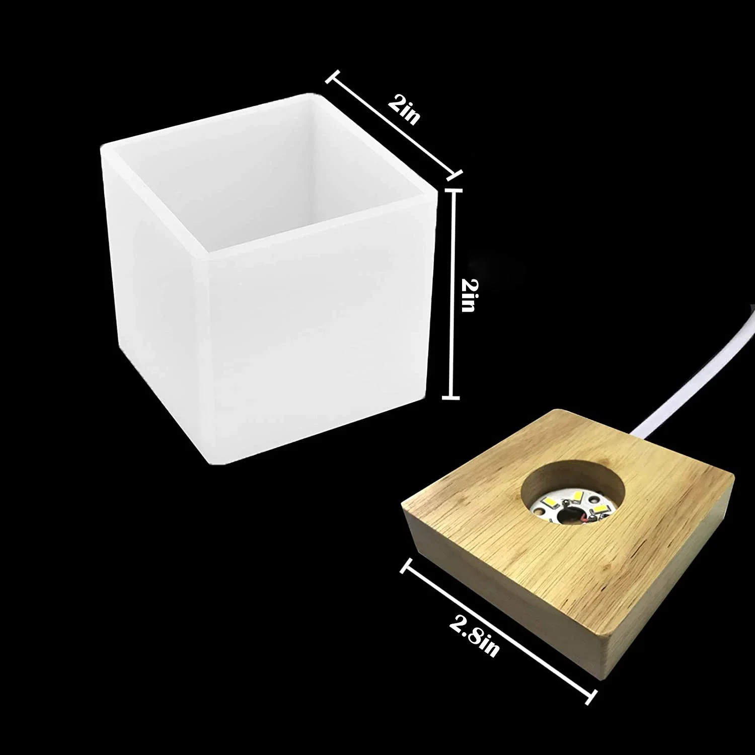 Square Light Resin Mold,led Si - Resin Art Stand recension och pris