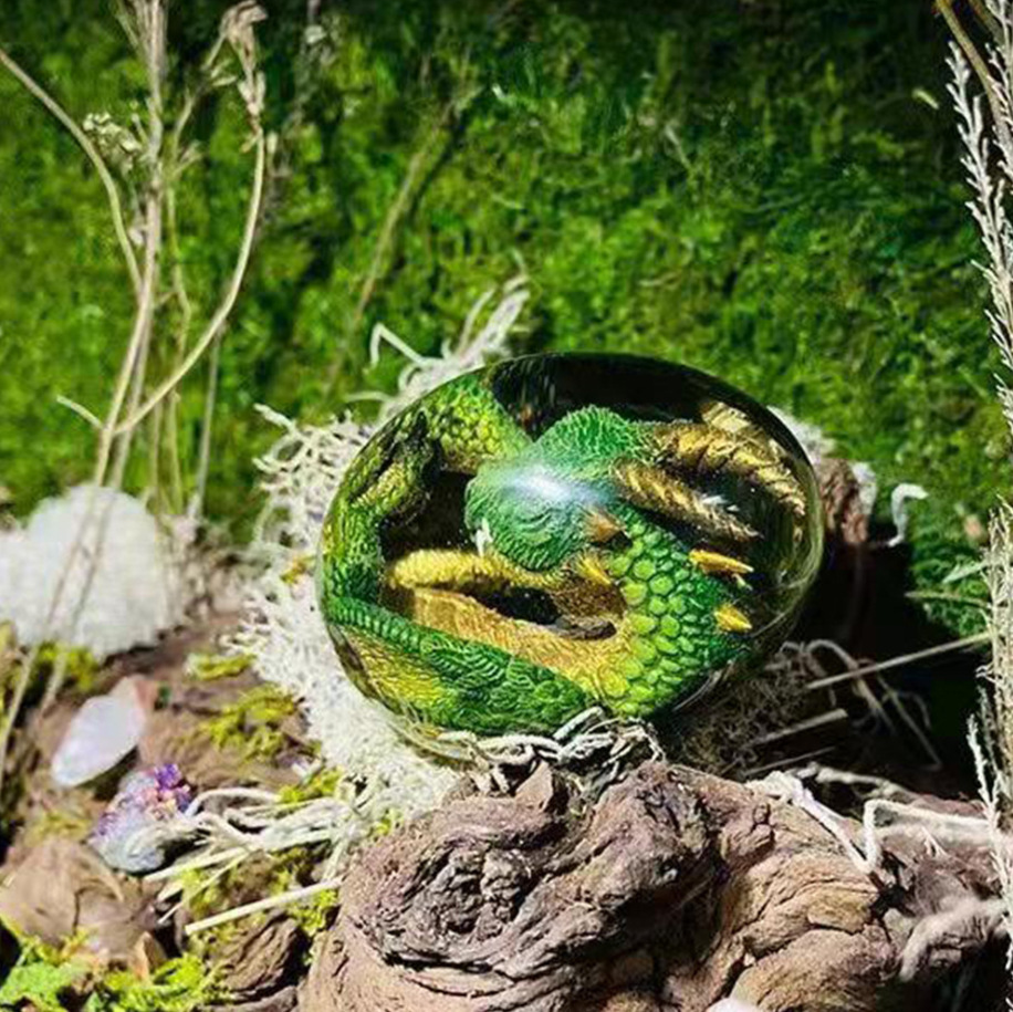 Lava Dragon Egg Statue With St - Resin Art Stand recension och pris