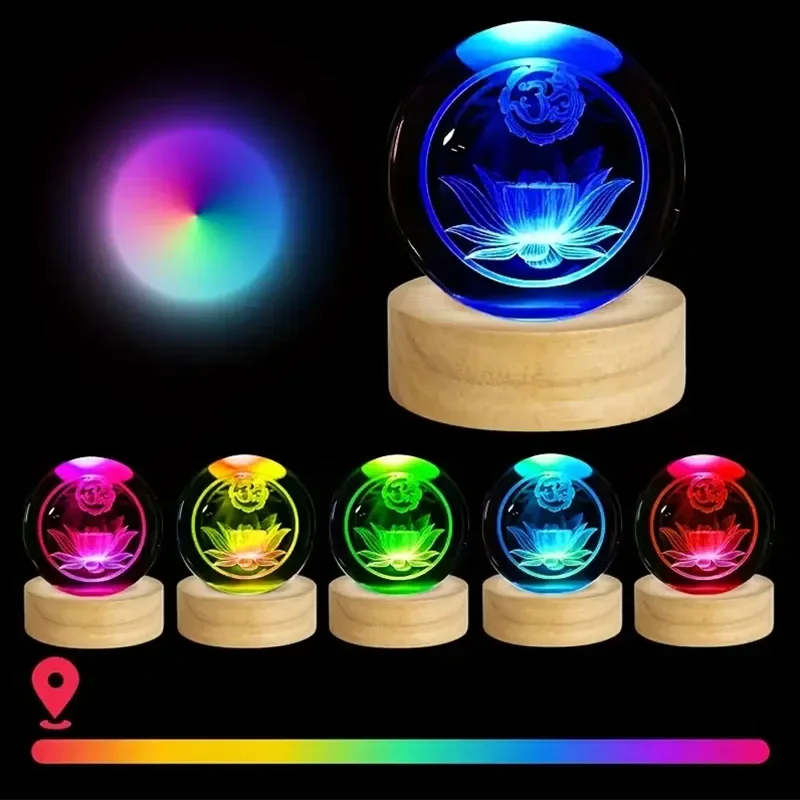 Wood Round LED Night Light Bas - Resin Art Stand recension och pris