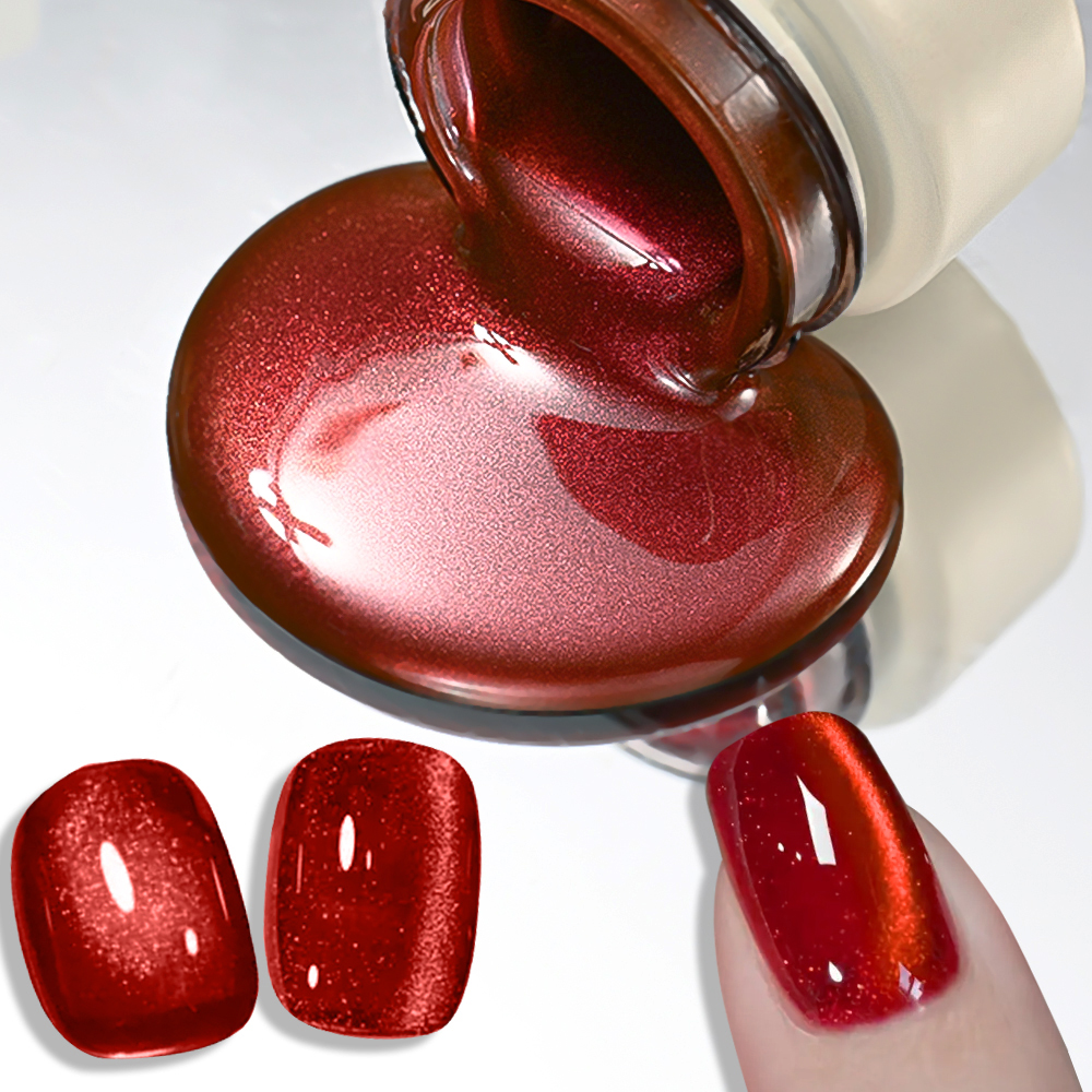 8ml Ruby Red Cat Eye Gel Nail  - Resin Art Gel recension och pris