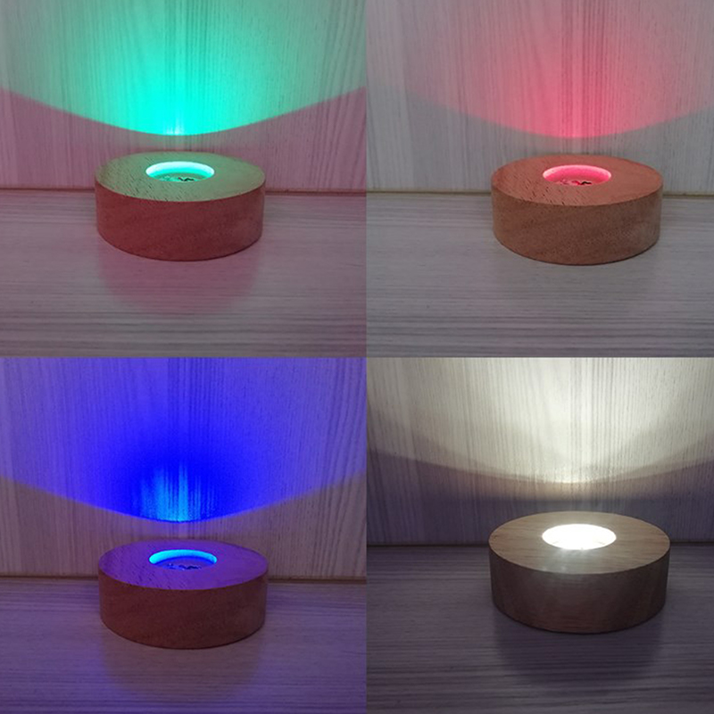 8cm Round Wooden LED Light Dis - Resin Art Stand recension och pris