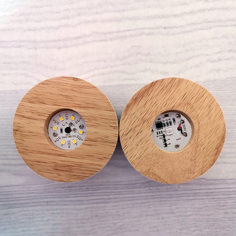 8cm Round Wooden LED Light Dis - Resin Art Stand recension och pris
