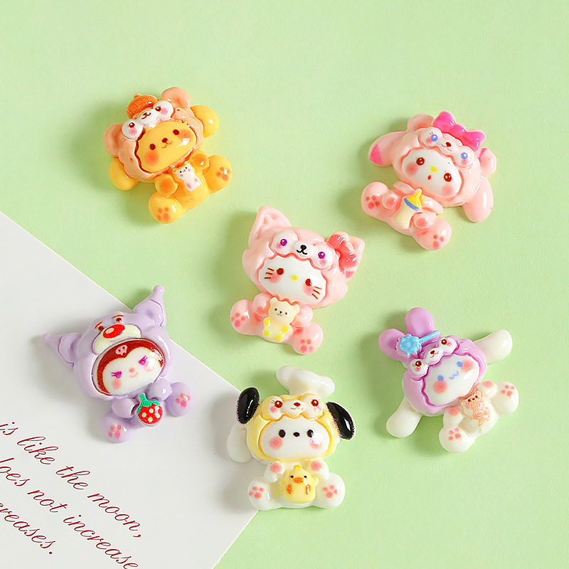 18/20PCS Cute Cartoon Animals  - Resin Art Phone Case recension och pris