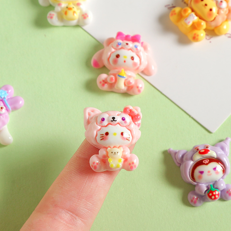 18/20PCS Cute Cartoon Animals  - Resin Art Phone Case recension och pris