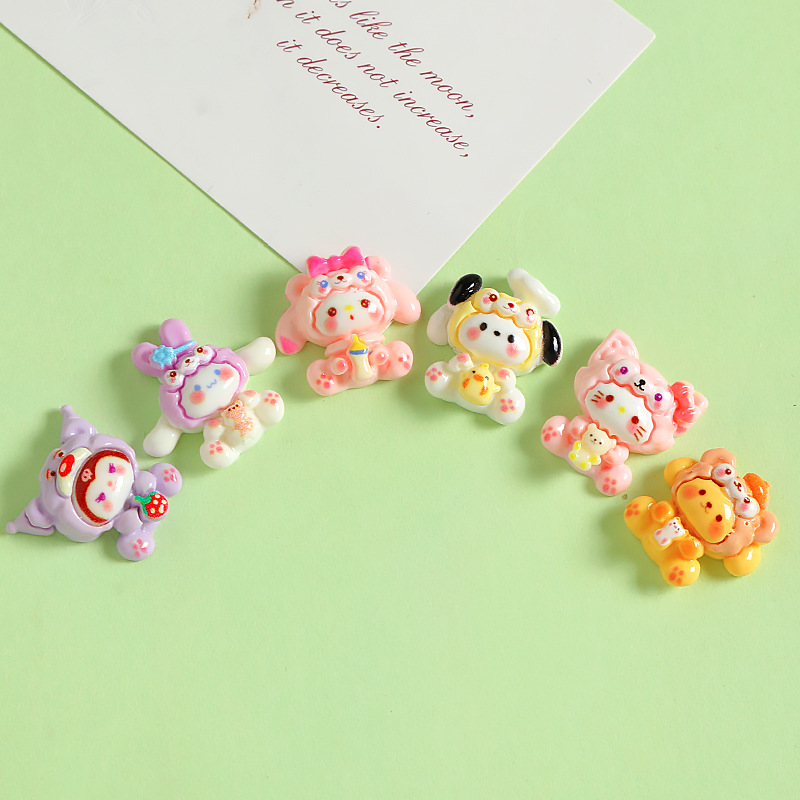 18/20PCS Cute Cartoon Animals  - Resin Art Phone Case recension och pris