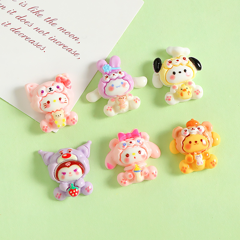 18/20PCS Cute Cartoon Animals  - Resin Art Phone Case recension och pris