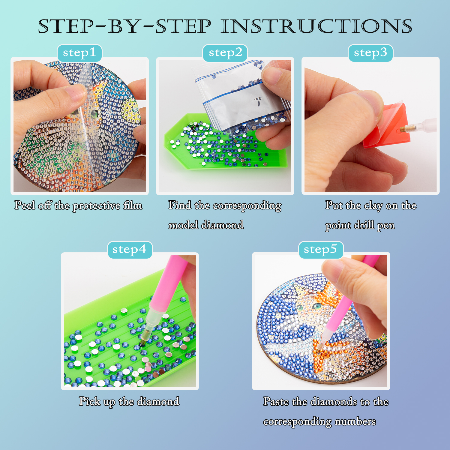 8PCS/DIY Diamond Art Painting  - Resin Art Stand recension och pris