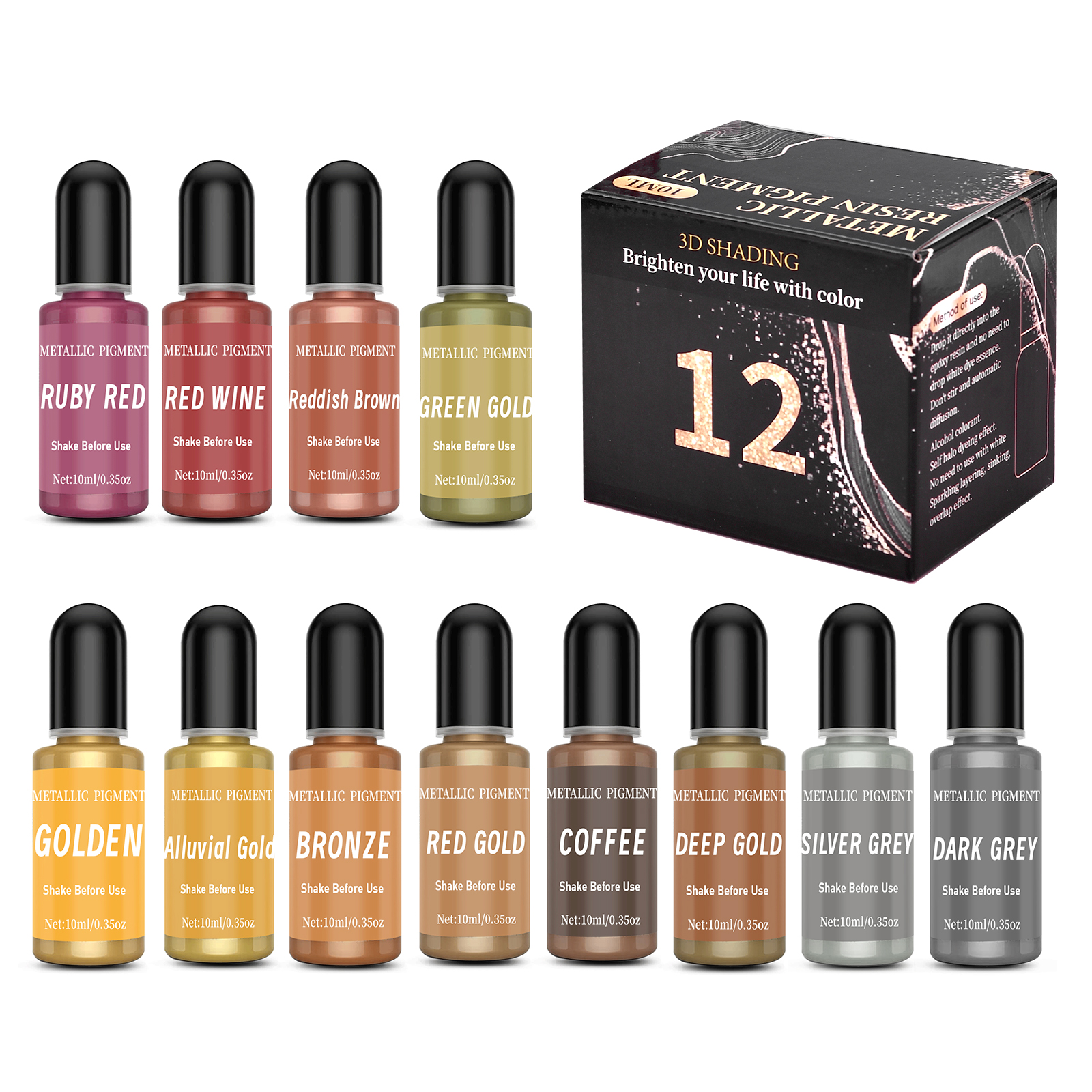 1set Art Ink Alcohol Epoxy Res - Resin Pigment Alcohol Ink recension och pris