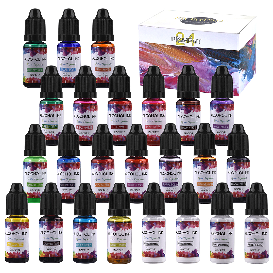 10ML Art Ink Alcohol Resin Pig - Resin Pigment Alcohol Ink recension och pris