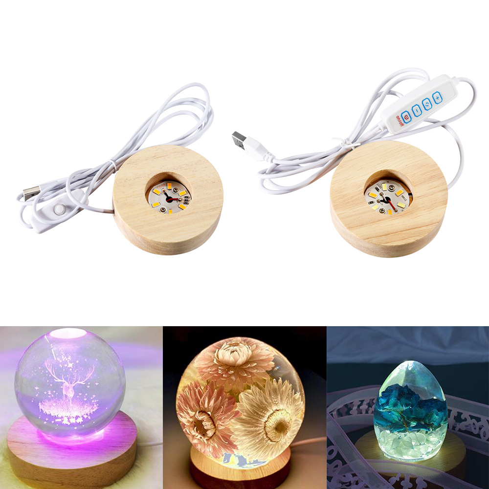 Resin Art Display Round Wood C - Resin Art Stand recension och pris