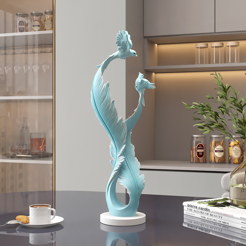 Modern Luxury Resin Bird Feath - Resin Art Decoration Items recension och pris