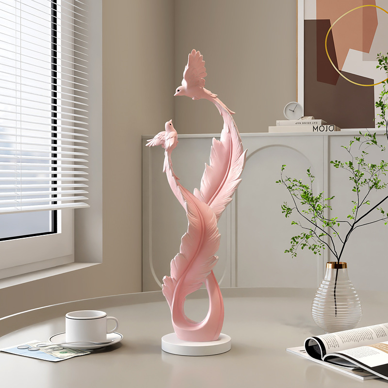 Modern Luxury Resin Bird Feath - Resin Art Decoration Items recension och pris