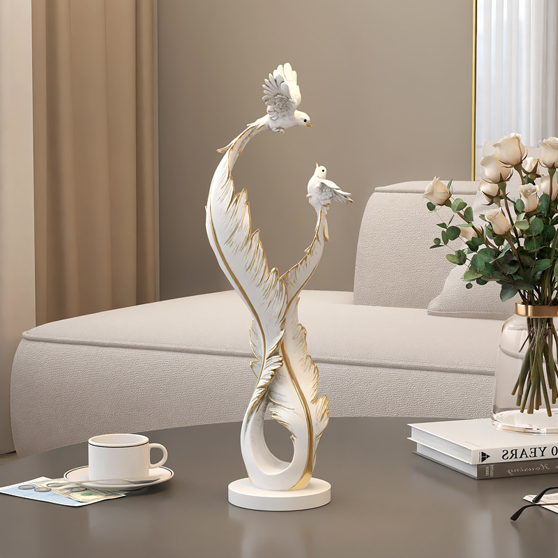 Modern Luxury Resin Bird Feath - Resin Art Decoration Items recension och pris