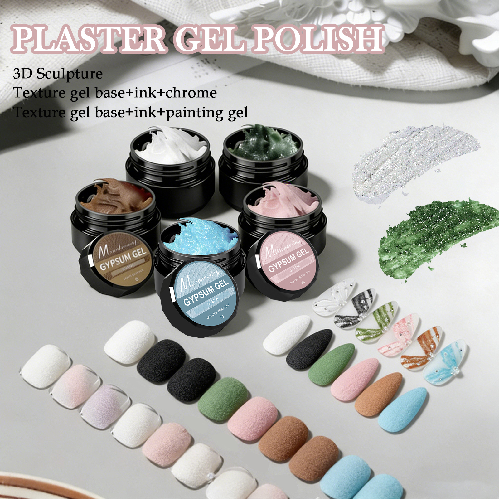 5g Solid Gypsum Painting Nail  - Resin Art Gel recension och pris