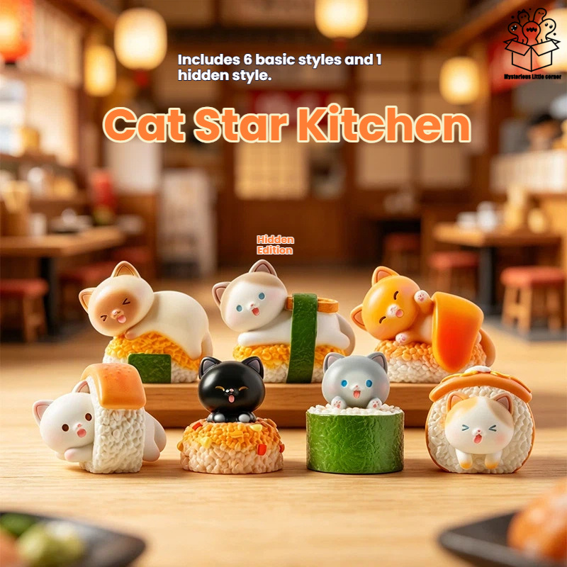 Kawaii Action Figure Sushi Cat - Resin Art Furniture recension och pris