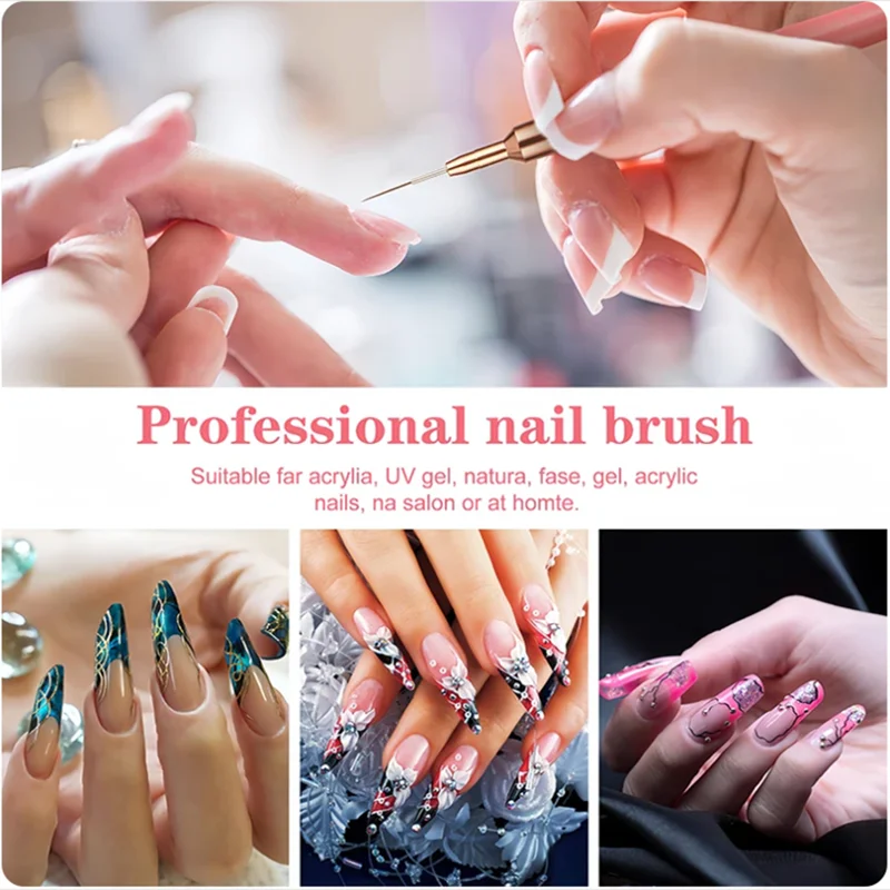 5pc/1set Nail Art Liner Brushe - Resin Art Gel recension och pris