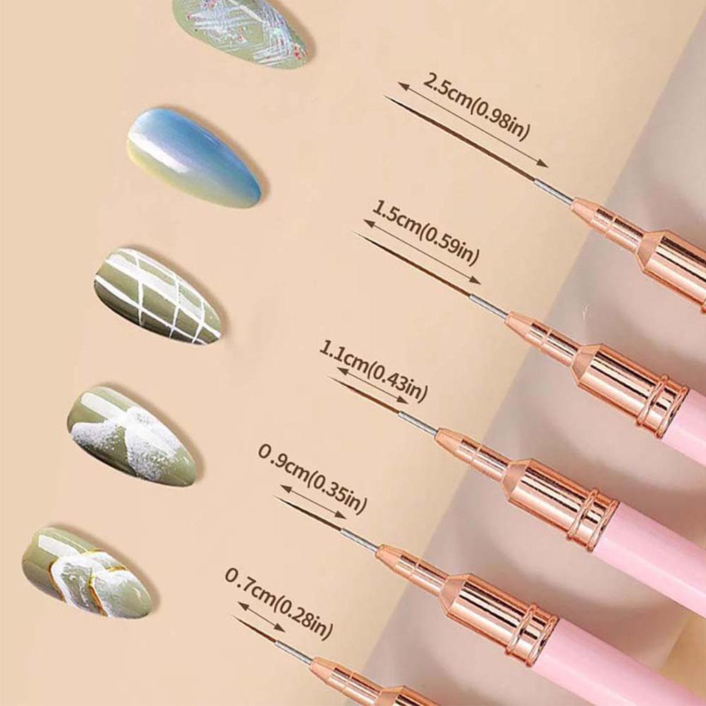 5pcs Nail Art Liner Brush Set  - Resin Art Gel recension och pris