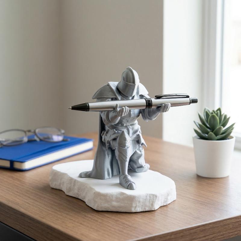 Knight Pen Holder Resin Mediev - Resin Art Stand recension och pris