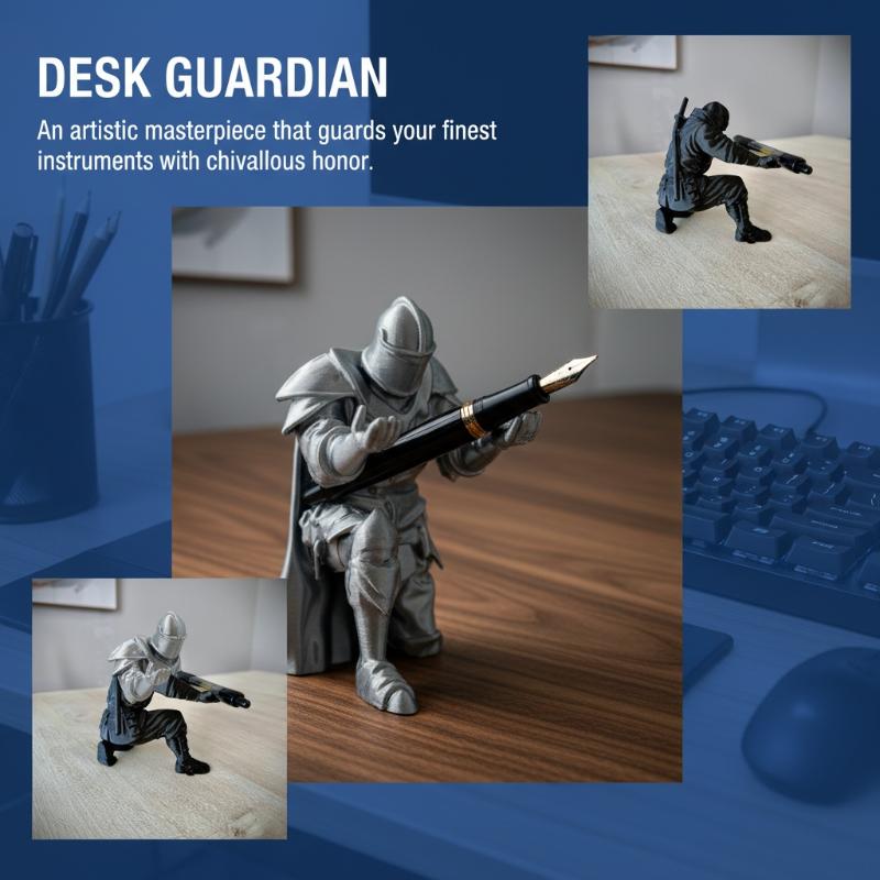 Knight Pen Holder Resin Mediev - Resin Art Stand recension och pris