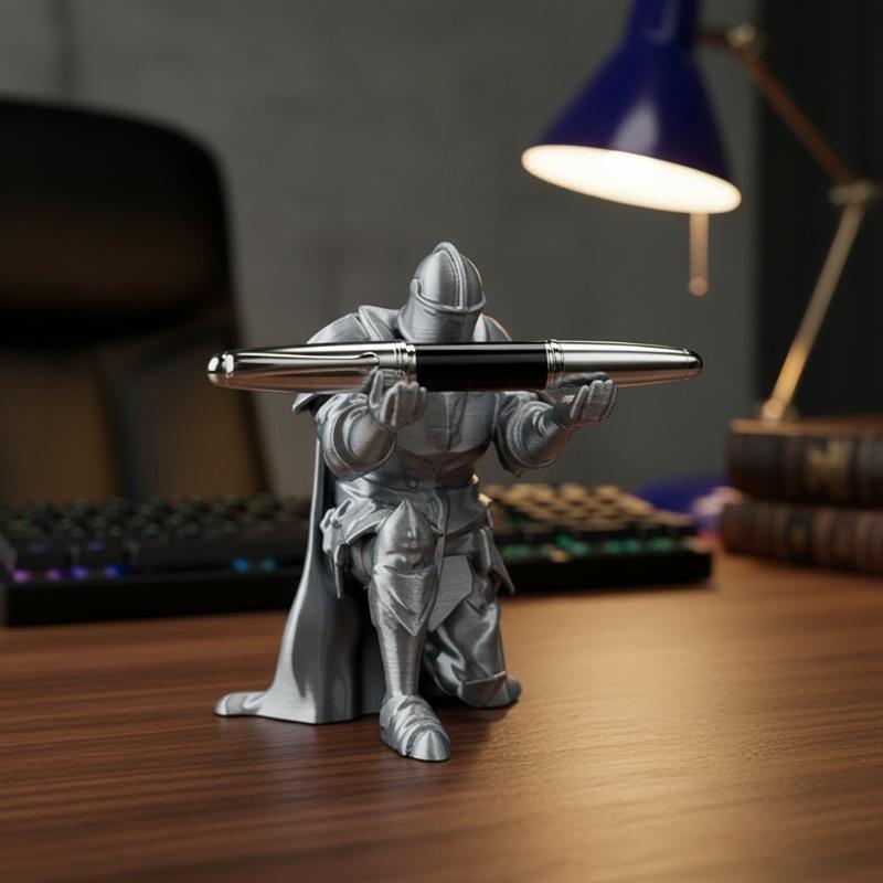 Knight Pen Holder Resin Mediev - Resin Art Stand recension och pris