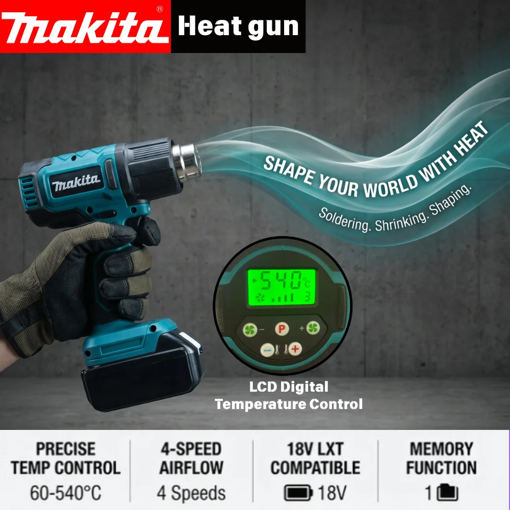Makita 18V Heat Gun 60-540℃ 4- - Resin Art Heat Gun recension och pris