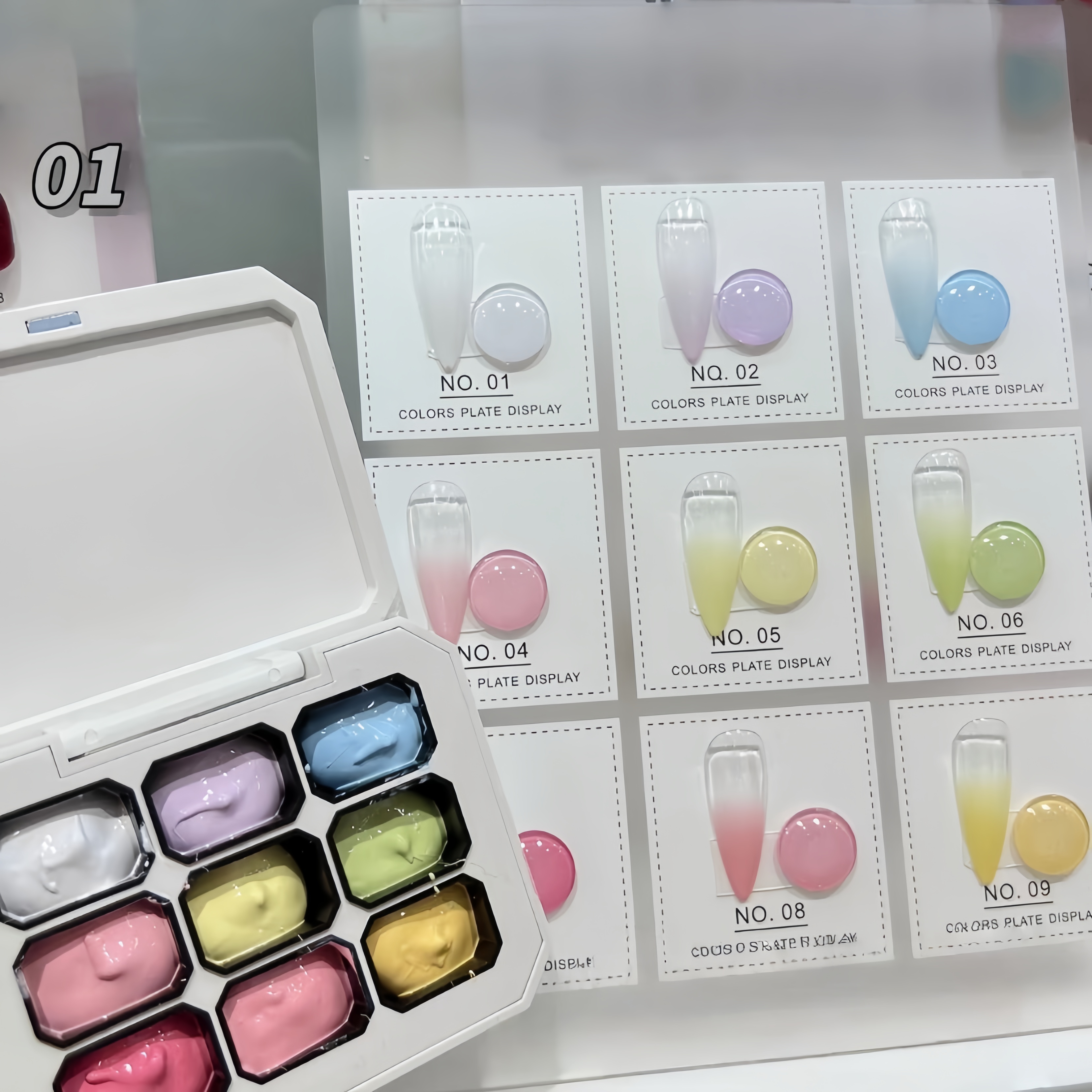 9-color solid nail polish,  Ma - Resin Art Gel recension och pris