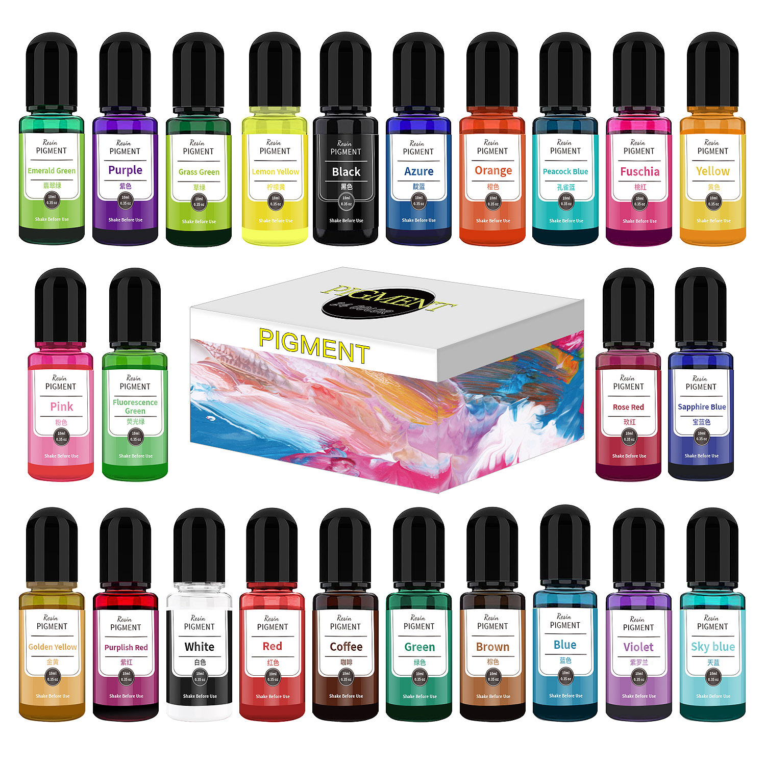 24/30 Colors Set 10ml Epoxy Re - Resin Pigment Alcohol Ink recension och pris