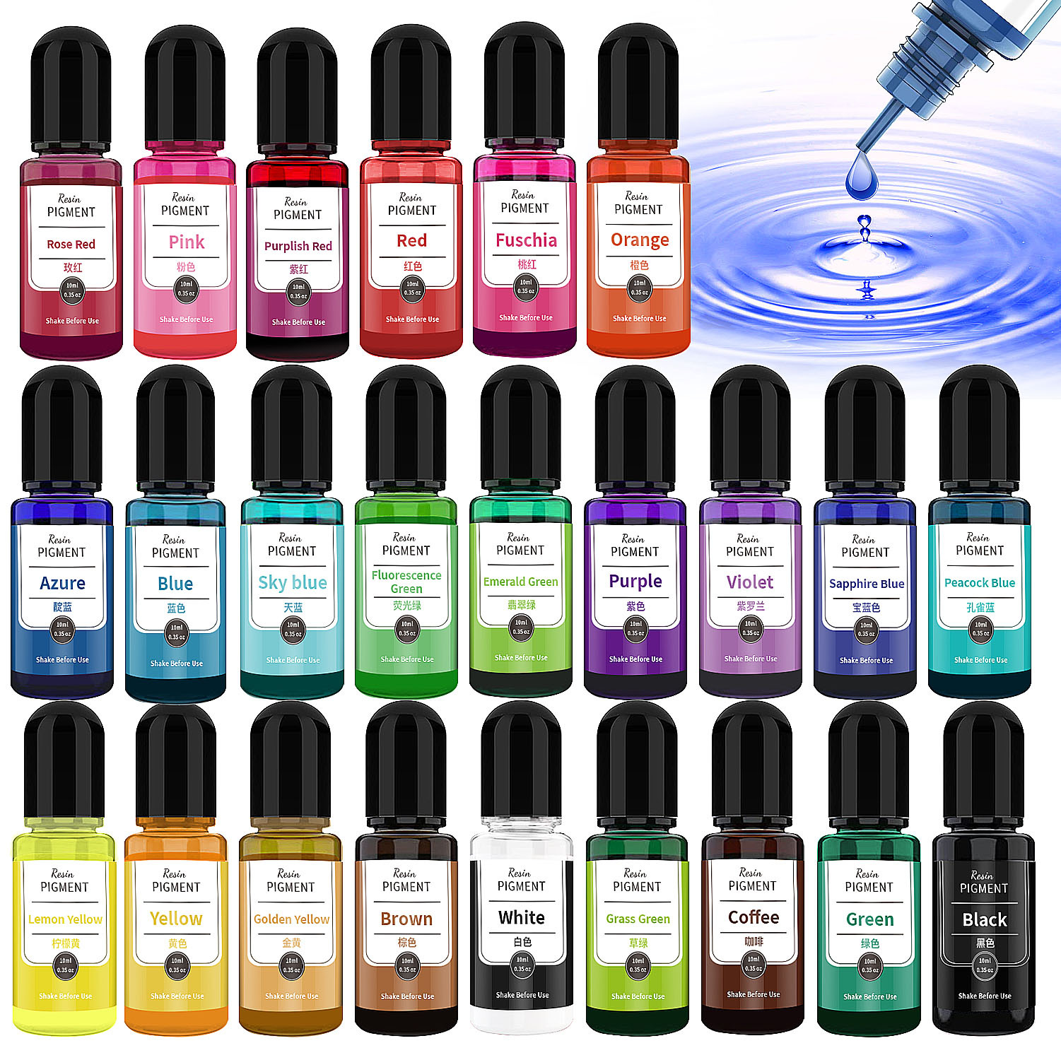24/30 Colors Set 10ml Epoxy Re - Resin Pigment Alcohol Ink recension och pris