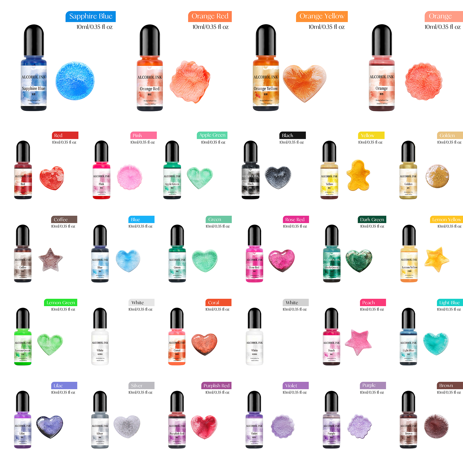 10ml Colorant Dye For DIY Epox - Resin Pigment Alcohol Ink recension och pris